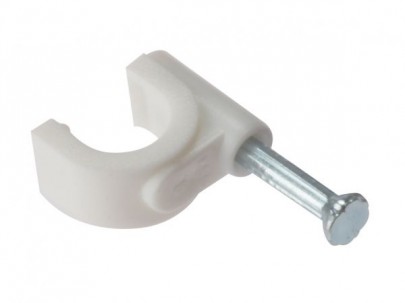 Forgefix Cable Clips 9-11mm Round White Pack of 100